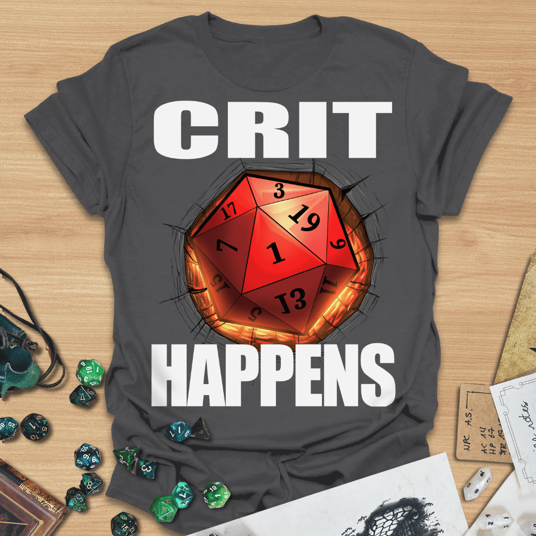 Crit Happens Red TXT T-Shirt