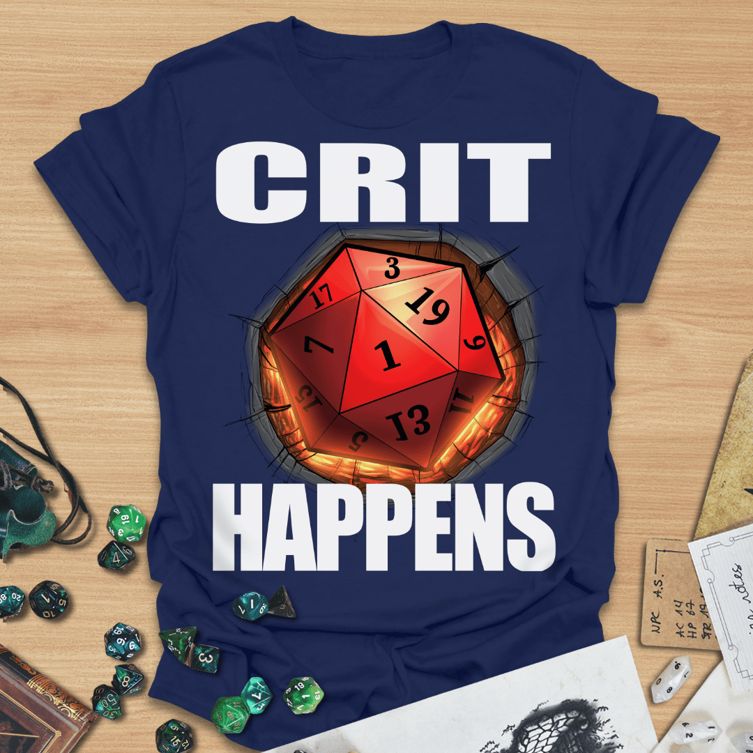 Crit Happens Red TXT T-Shirt