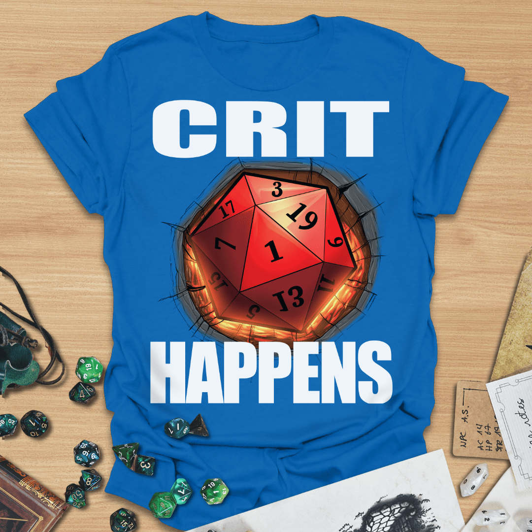 Crit Happens Red TXT T-Shirt
