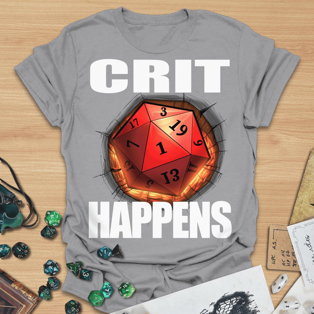 Crit Happens Red TXT T-Shirt