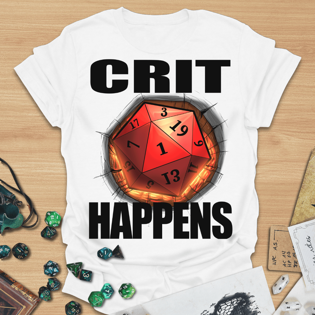 Crit Happens Red TXT T-Shirt