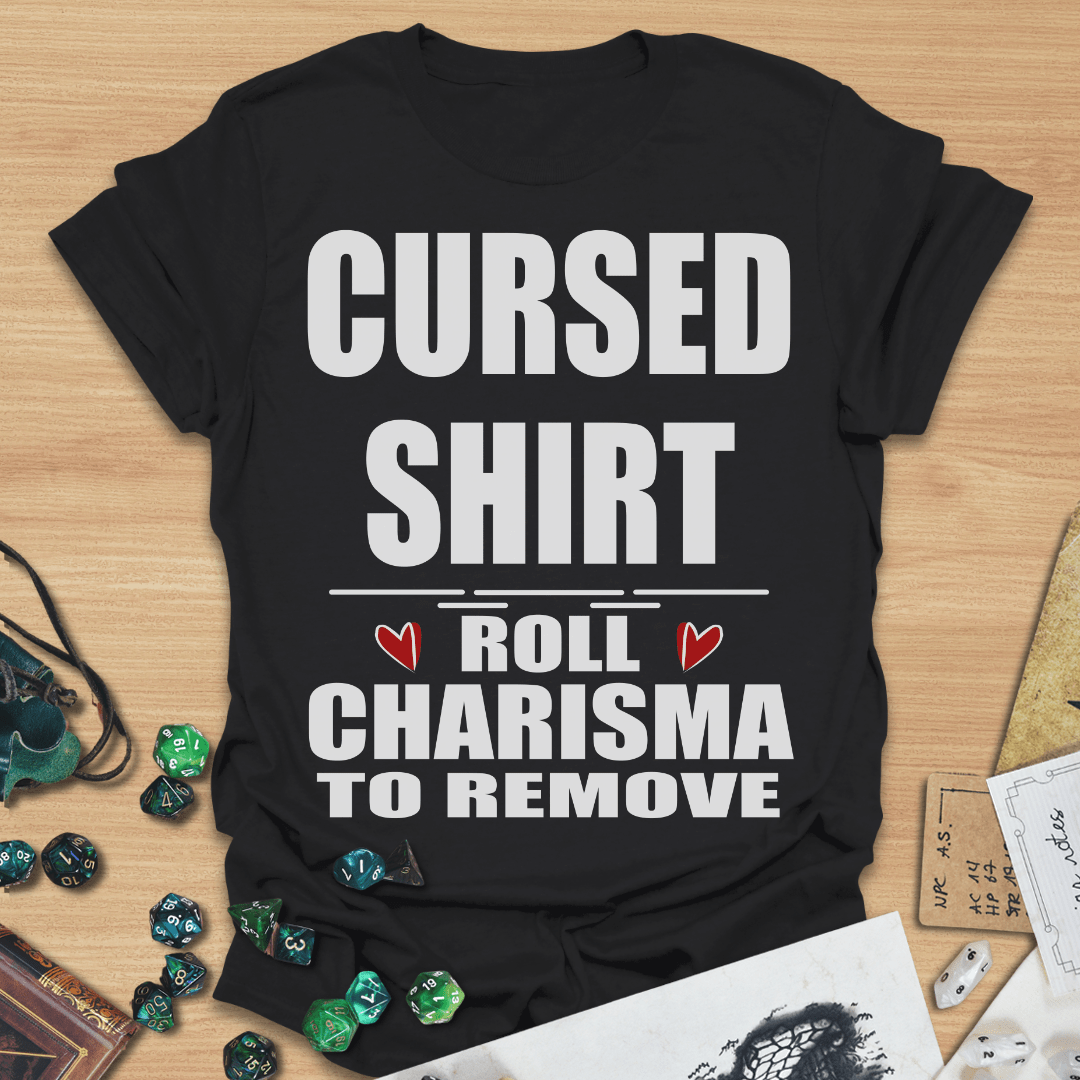 Cursed Shirt Roll Charisma to Remove TXT T-Shirt