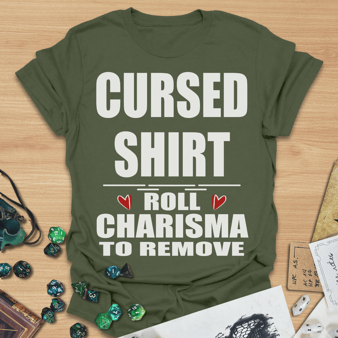 Cursed Shirt Roll Charisma to Remove TXT T-Shirt
