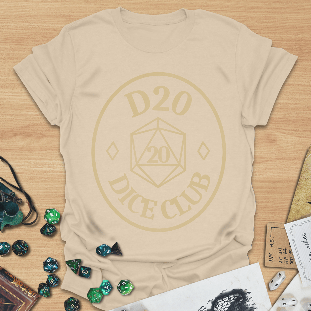 D20 Dice Club Retro T-Shirt