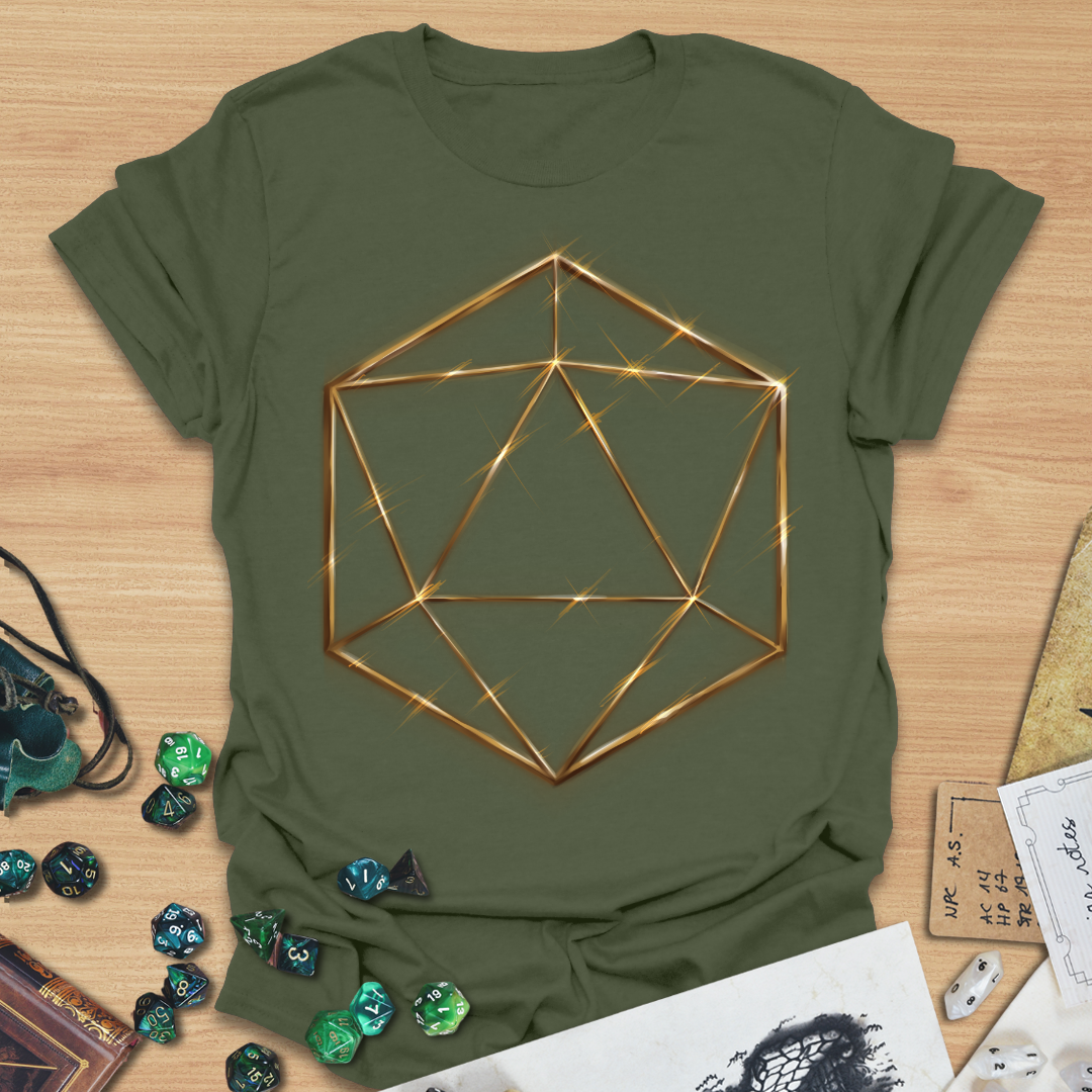 D20 Shapes Golden Wind T-Shirt
