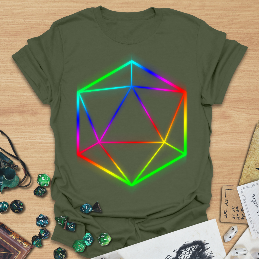 D20 Shapes Technicolor T-Shirt