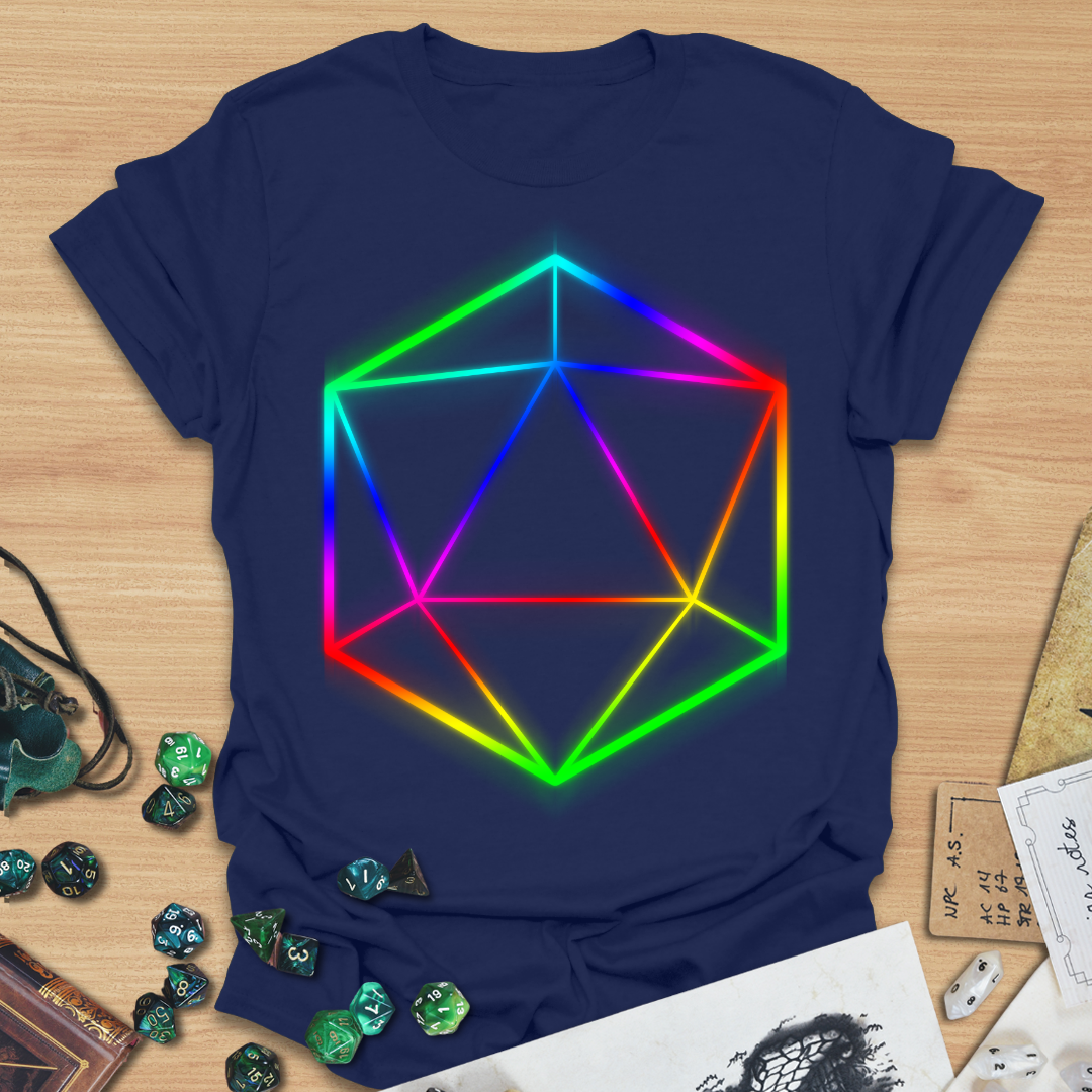 D20 Shapes Technicolor T-Shirt