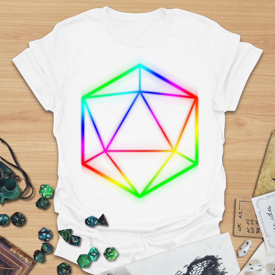 D20 Shapes Technicolor T-Shirt