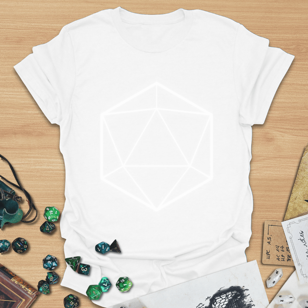 D20 Shapes White T-Shirt