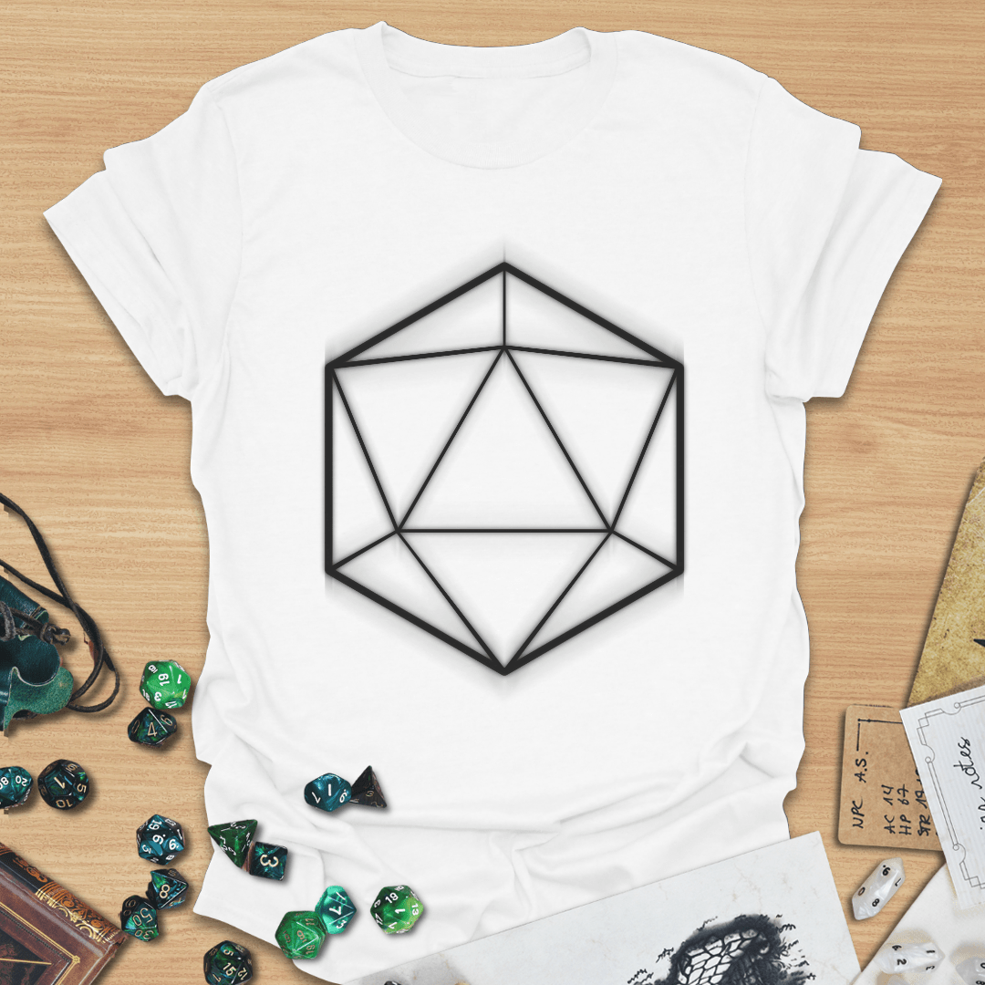 D20 Shapes Black T-Shirt
