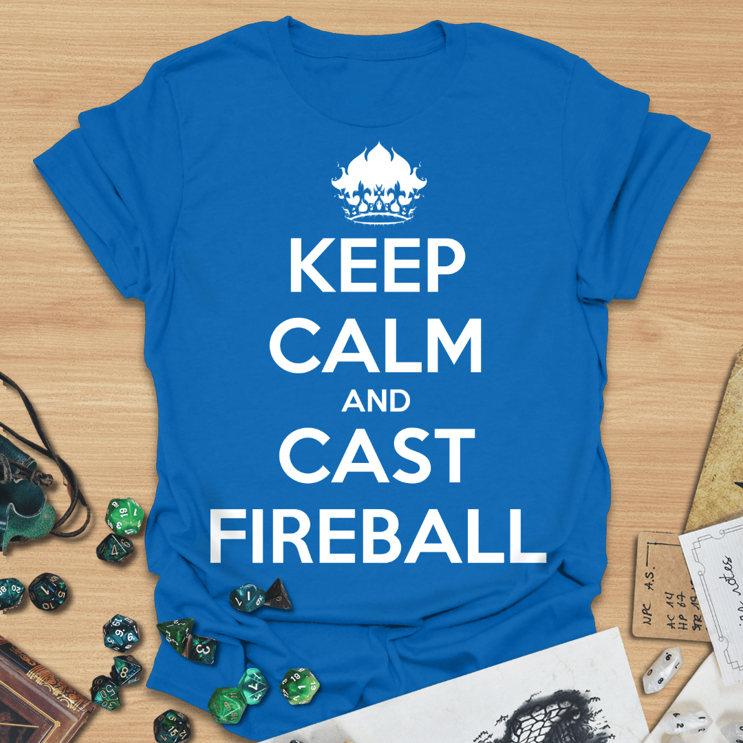 Keep Calm And Cast Fireball TXT T-Shirt