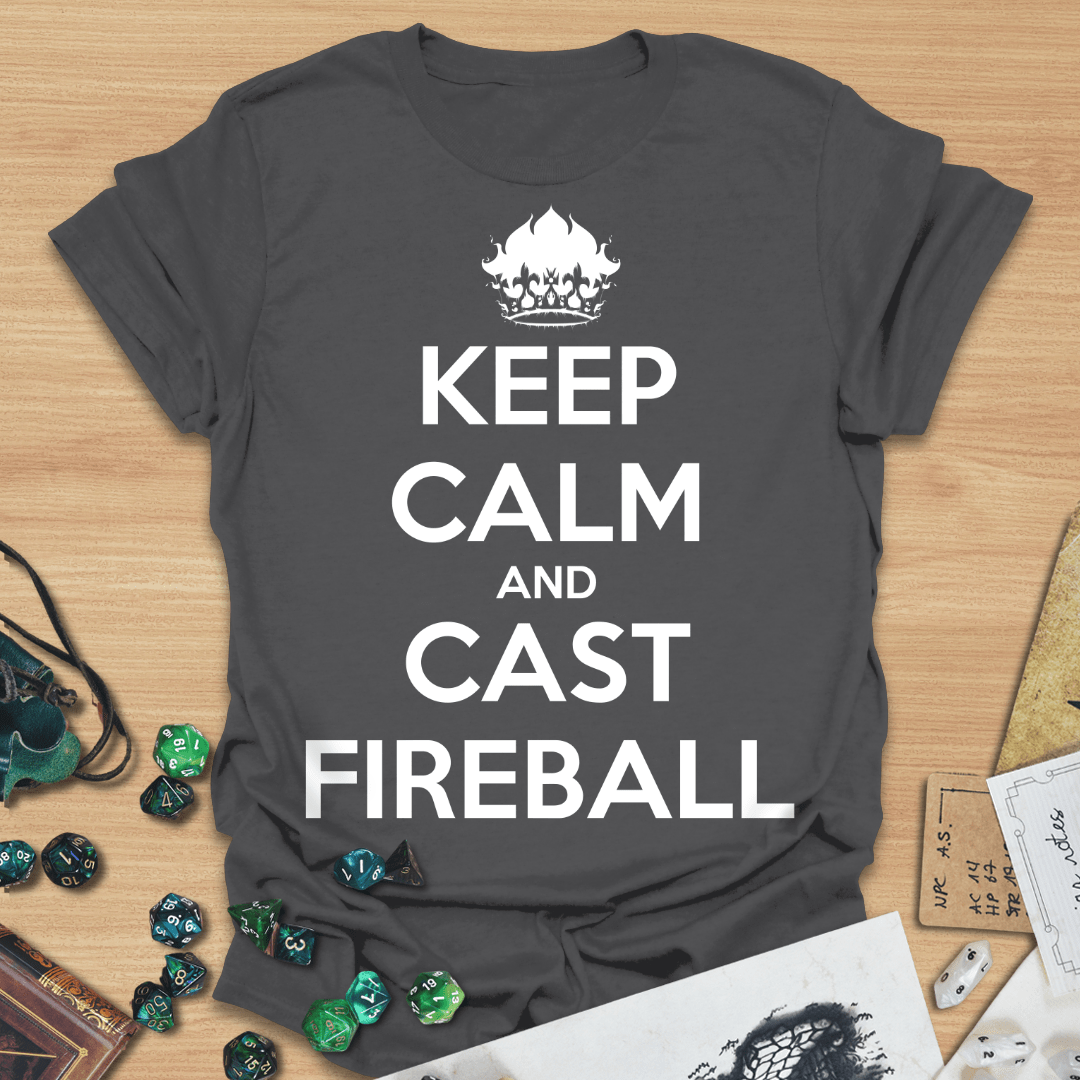 Keep Calm And Cast Fireball TXT T-Shirt