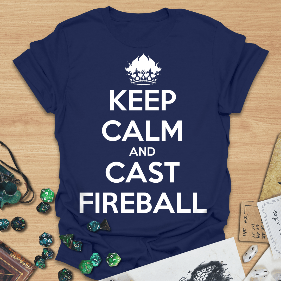 Keep Calm And Cast Fireball TXT T-Shirt