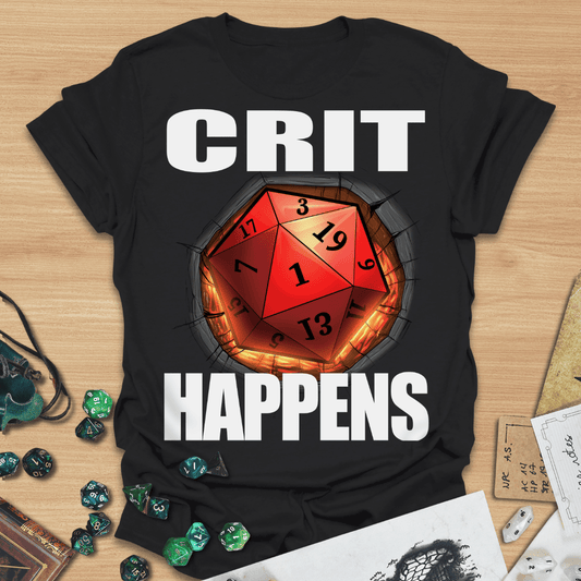 Crit Happens Red TXT T-Shirt