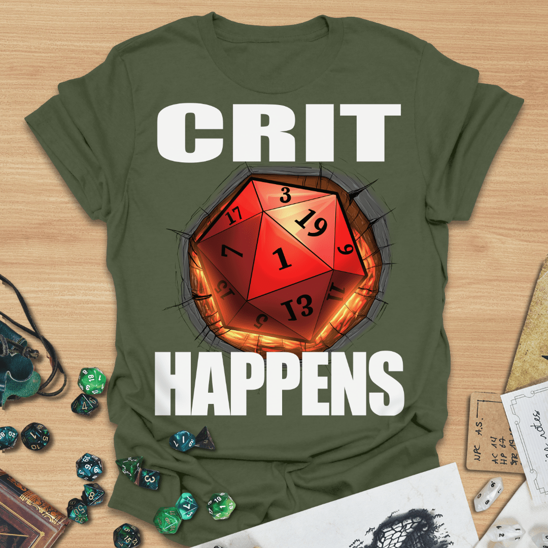 Crit Happens Red TXT T-Shirt