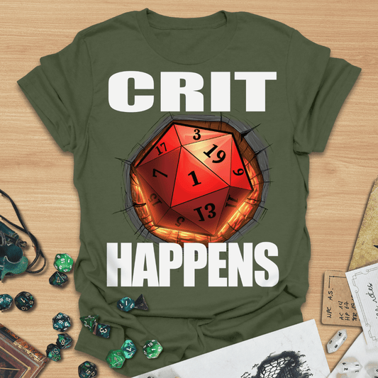 Crit Happens Red TXT T-Shirt