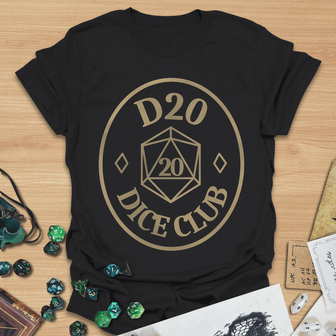 D20 Dice Club Retro T-Shirt