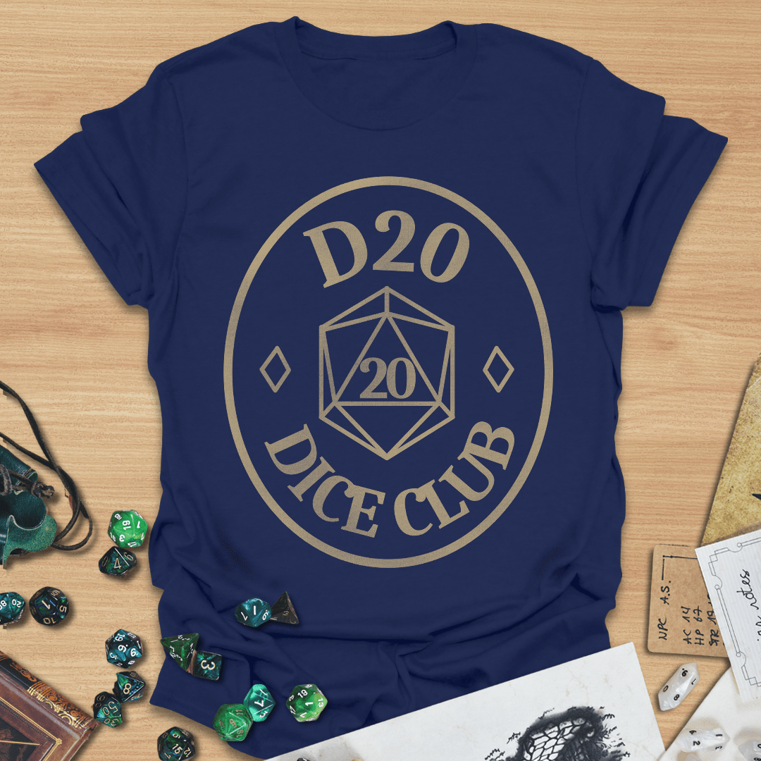 D20 Dice Club Retro T-Shirt