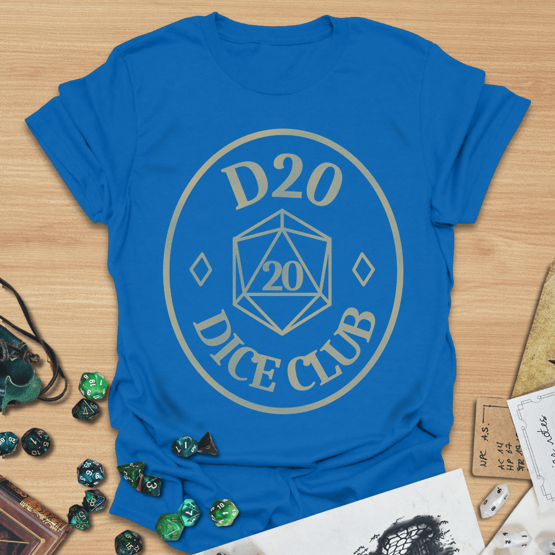 D20 Dice Club Retro T-Shirt