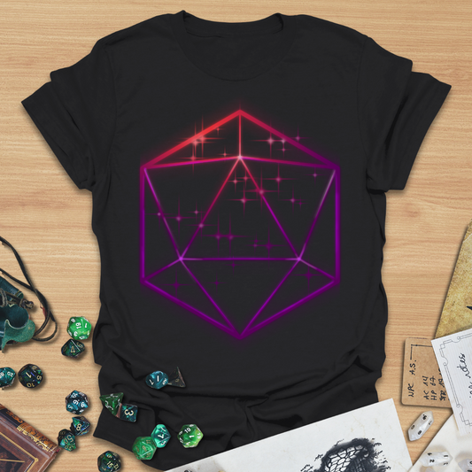 D20 Shapes Purple Stars T-Shirt