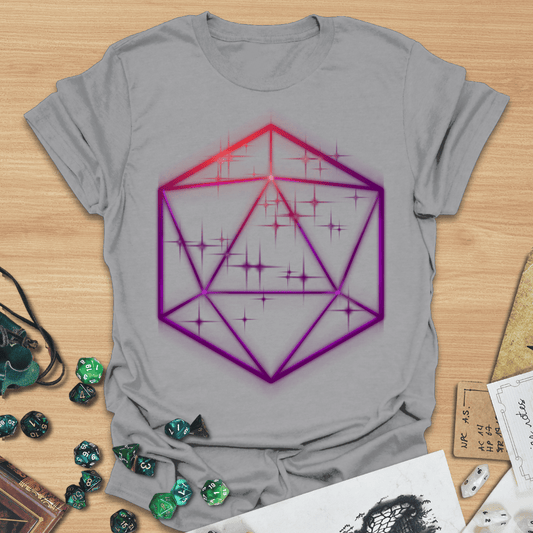 D20 Shapes Purple Stars T-Shirt