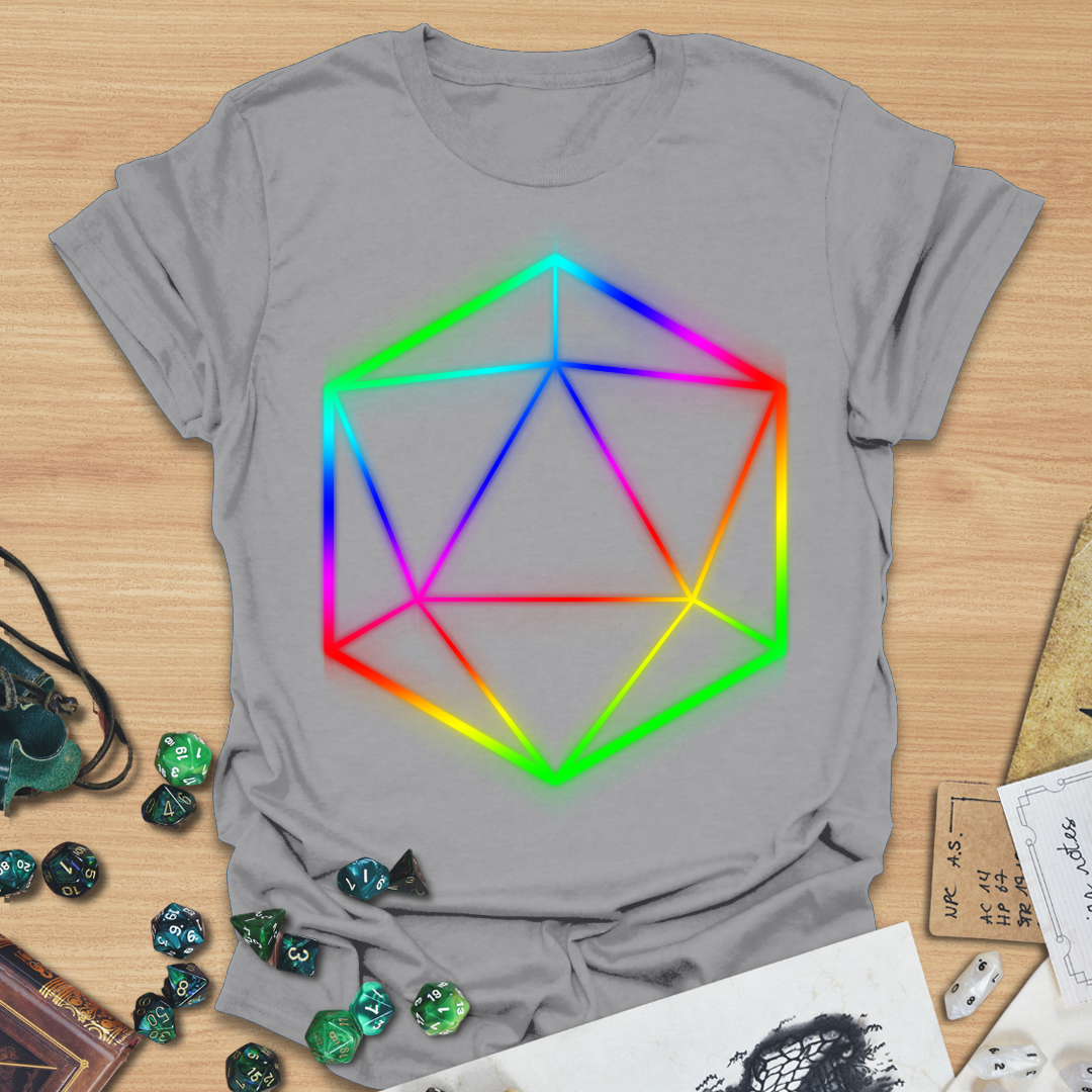 D20 Shapes Technicolor T-Shirt