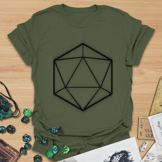 D20 Shapes Black T-Shirt