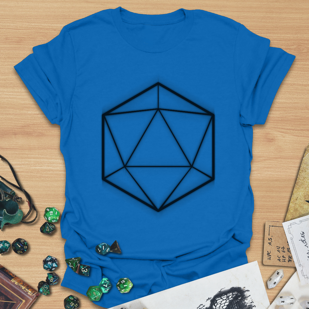 D20 Shapes Black T-Shirt