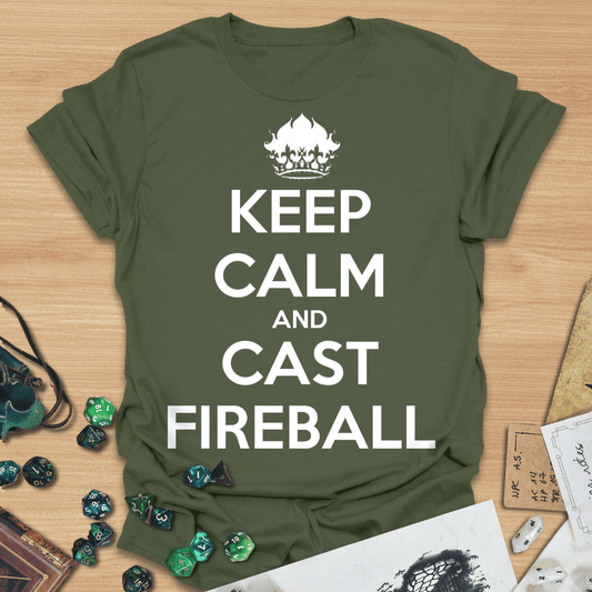 Keep Calm And Cast Fireball TXT T-Shirt