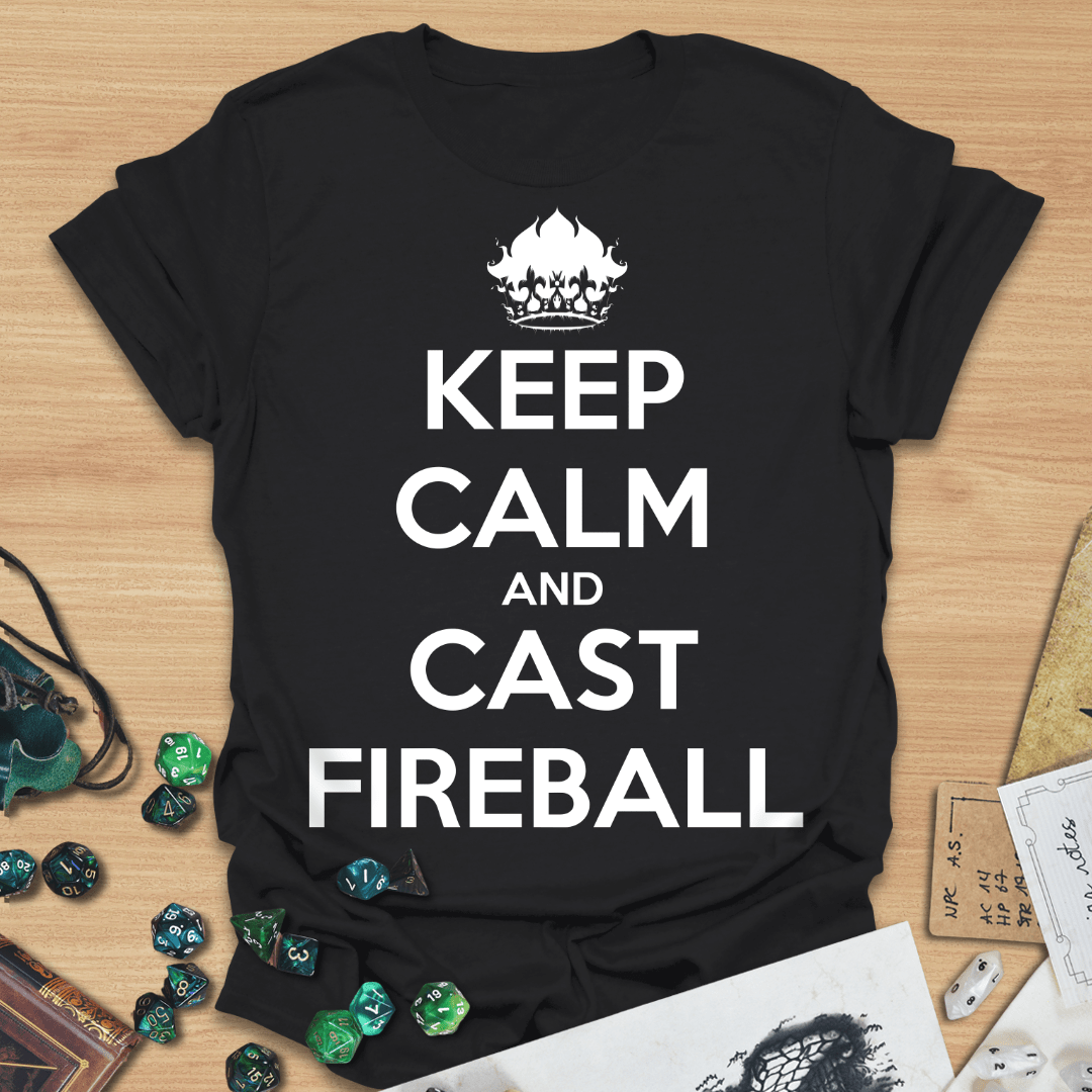 Keep Calm And Cast Fireball TXT T-Shirt