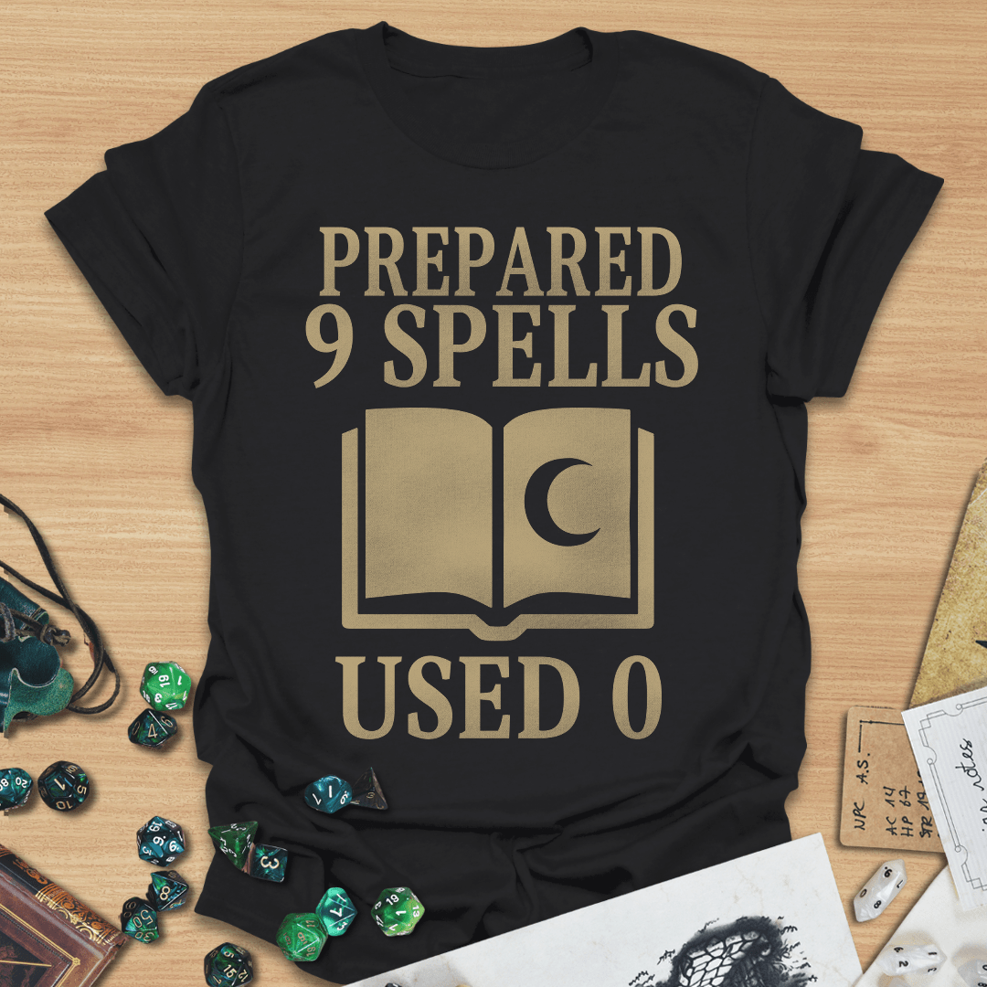 Prepared 9 Spells Used 0 Retro T-Shirt