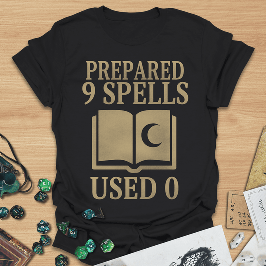 Prepared 9 Spells Used 0 Retro T-Shirt