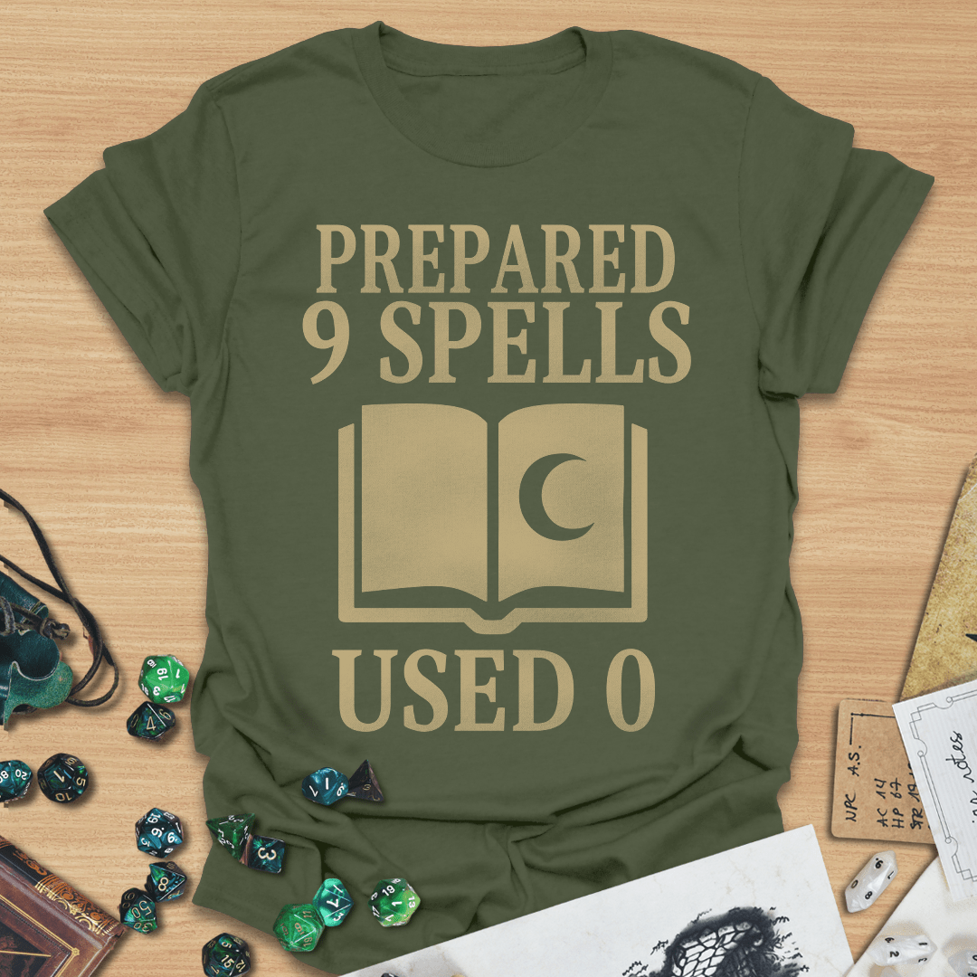 Prepared 9 Spells Used 0 Retro T-Shirt