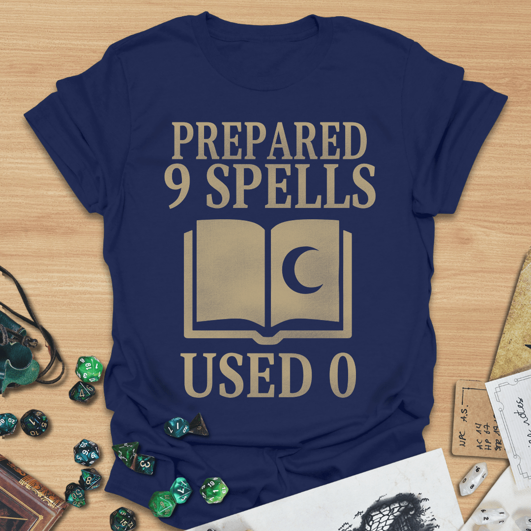 Prepared 9 Spells Used 0 Retro T-Shirt