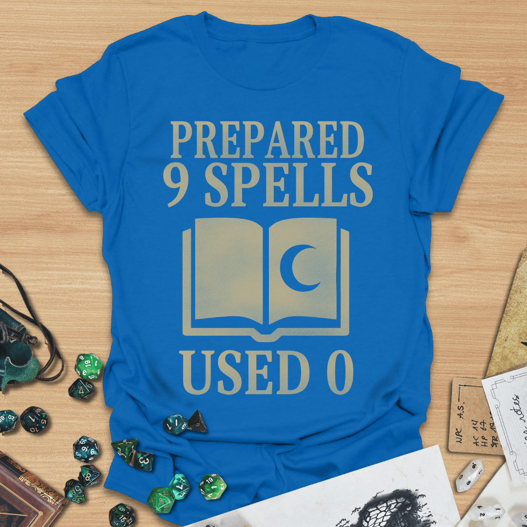 Prepared 9 Spells Used 0 Retro T-Shirt