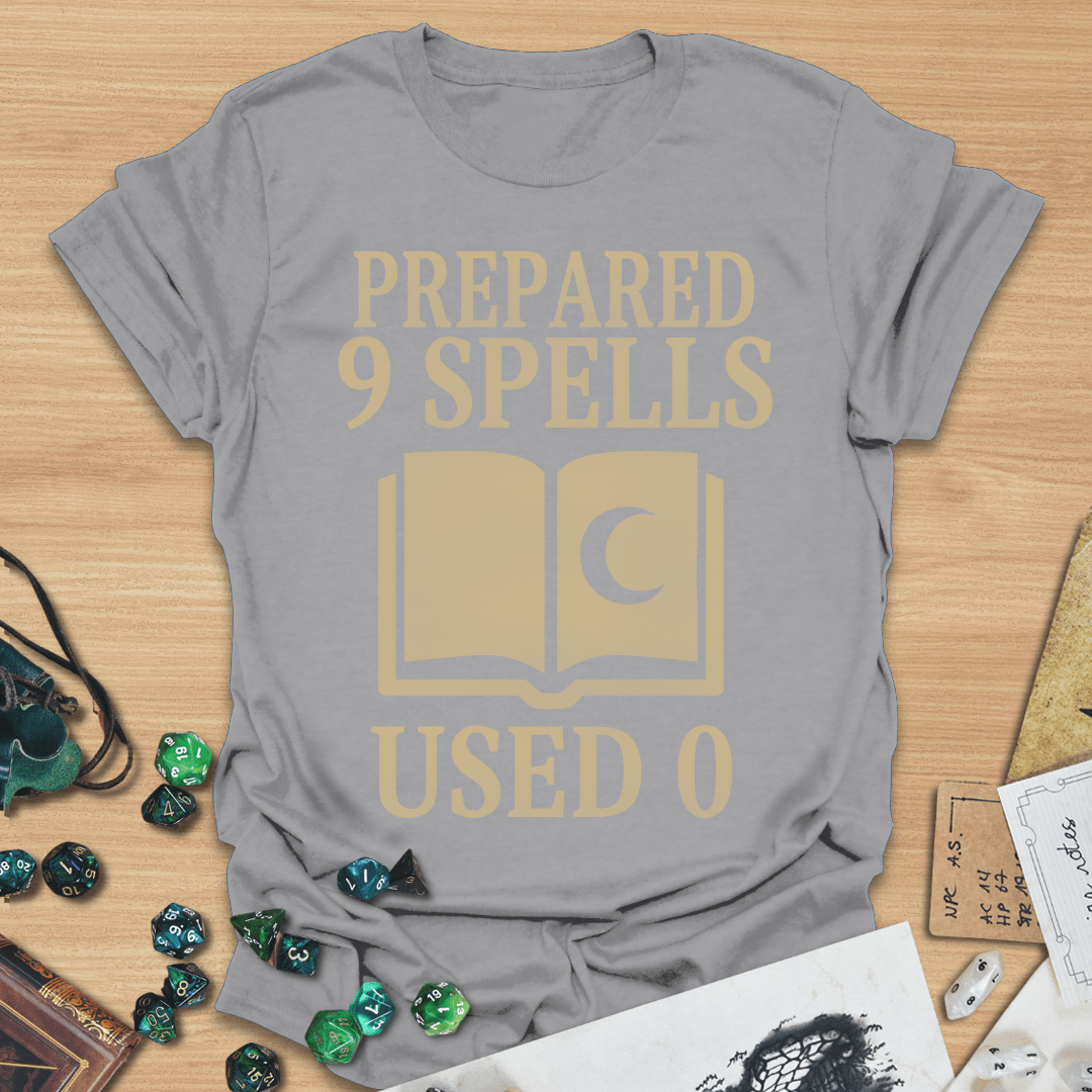 Prepared 9 Spells Used 0 Retro T-Shirt